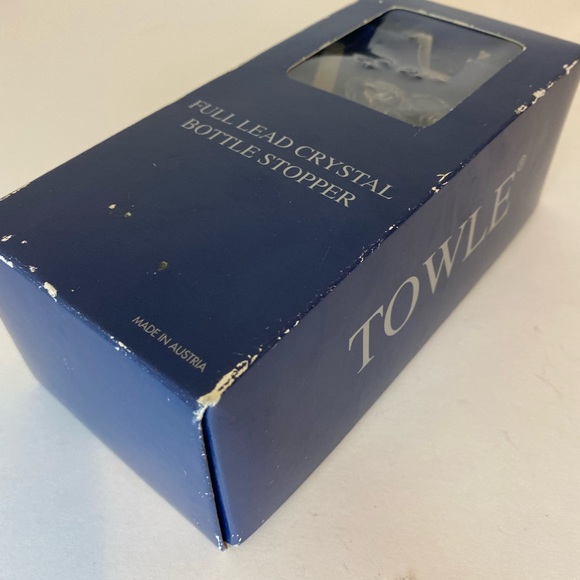 Towle Lead Crystal Turtle Wine Liquor Bottle Topper Stopper Austria Glass - Picture 3 of 7